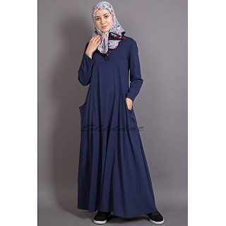 Travel abaya in Jersey - Navy Blue